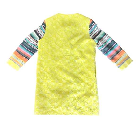 Desigual X Christian Lacroix Women’s yellow Colorful button woven Coat Sz 40 (M) - Picture 5 of 8